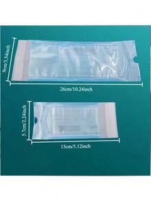 200 pièces/Pack Sacs de nettoyage pour outils à ongles, auto-scellants, plusieurs tailles disponibles, sacs de rangement sans odeur, convenant pour les outils à ongles, les outils de pédicure, les outils de tatouage, les outils dentaires, les fournitures pour ongles, les outils d'art des ongles. Fournit une protection stérile après stérilisation, prévient la contamination croisée, consommables de désinfection essentiels pour les salons de manucure, les studios de tatouage, les cliniques dentaires et l'utilisation quotidienne - Bleu azur - Voir 9