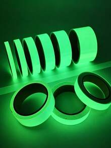 1pc Colorful Glow-In-The-Dark Tape, Green Fluorescent Luminous Tape, Self-Luminous Warning Sign For Stairs, Stage And Positioning - Multicolor - View 7