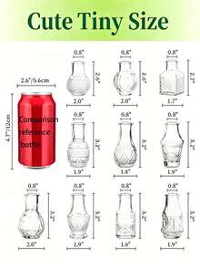 This Small And Exquisite Transparent Glass Cylindrical Vase Is Perfect For Gardening Use, And Can Also Be Used As A Tabletop Decoration. Its Vintage-Style Transparent Glass Design Makes It Suitable For Home Tabletop Decoration, Garden Decoration, Patio Decoration, Rustic Wedding Decoration And Mother's Day Decoration, Making It An Ideal Mother's Day Gift. - Multiple Styles - View 12