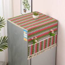 Cotton Linen Fridge Dust Cover With Double Side Pockets Waterproof Anti Dust Refrigerator Top Cover - View 10