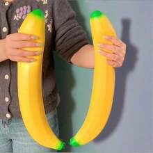 42cm Giant Banana Squeeze Toy, Realistic Soft Rubber Banana Sensory Stress Relief Toy, Venting Prank Gift, Squishy Toy - Multicolor - View 6