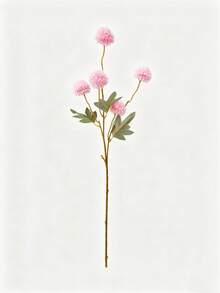 MEHELANY 3/1入淺粉色人造天鵝絨菊花仿真花附莖，逼真人造菊花，大型裝飾花卉，適用於居家、派對、婚禮DIY花束、桌飾中心裝飾、花瓶填充、桌面花卉裝飾 - 粉色 - 查看 8