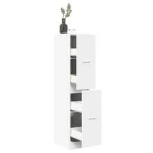 Apothecary Blanc 30x41x144,5 cm Bois d'ingénierie - Blanc - Voir 1