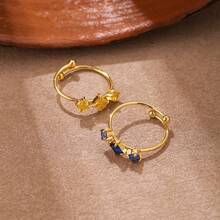 Luxury Stainless Steel 18K Gold Snake Head Ring - Gold - View 2