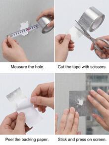 Versatile Screen Repair Tape With Fine Mesh Trimmable Design Sturdy Screen Repair Kit For Diyers Weatherproof Self Adhesive Mesh Patch To Fix Patio Net Scratches Home Window Privacy Film Room Mosquito Net Camping Curtains Decor Essentials - Repair Subsidy - View 6