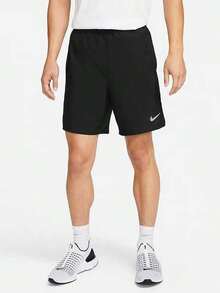 Nike Dri-FIT 速乾男款跑步訓練短褲 梭織運動百慕達短褲 - 黑色 - 查看 1