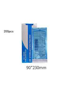 200 pièces/Pack Sacs de nettoyage pour outils à ongles, auto-scellants, plusieurs tailles disponibles, sacs de rangement sans odeur, convenant pour les outils à ongles, les outils de pédicure, les outils de tatouage, les outils dentaires, les fournitures pour ongles, les outils d'art des ongles. Fournit une protection stérile après stérilisation, prévient la contamination croisée, consommables de désinfection essentiels pour les salons de manucure, les studios de tatouage, les cliniques dentaires et l'utilisation quotidienne - Bleu azur - Voir 11