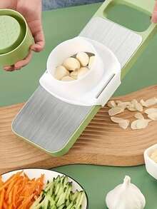Stainless Steel Multi-Function Vegetable Slicer, Grater And Shredder, Manual Kitchen Tool, Time-Saving Prep Tool, Suitable For Various Vegetables, Vegetable Slicer And Chopper (Random Color) - View 6