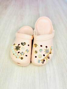 Low Croco Clog Sandal, 100% EVA, With Pendant - Soft And Comfortable. - Nude - View 2
