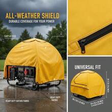 [Free Shipping] Power Plant Canopy 36 X 26 X 26 Inch For Storage Transport Maintenance, Heavy Duty Thicken Oxford Fabric Yellow Exterior Protective Shell Fits 70-108 Inch Perimeter Units Case Accessory-XY188700 - Default0 - View 2