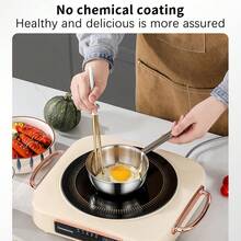 1pc Mini Butter Heater Small Pot, Milk Heating Pot, Stainless Steel Stew With Pouring Port, Used For Melting Chocolate And Candy Making, Suitable For Gas Stoves And Induction Cookers - View 4