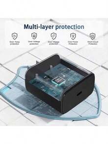 Juego de cargador portátil de 45W, compacto y portátil, adecuado para teléfonos inteligentes, tabletas y portátiles - Tipo de Enchufe A USA (110-127V) - Ver 8