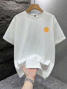 1件男士圖案T恤海灘夏季服飾印花寬鬆版型短袖T恤 | 這款男士T恤具有休閒度假風格，非常適合休閒海灘度假和日常穿著。 - 白色 - 查看 3