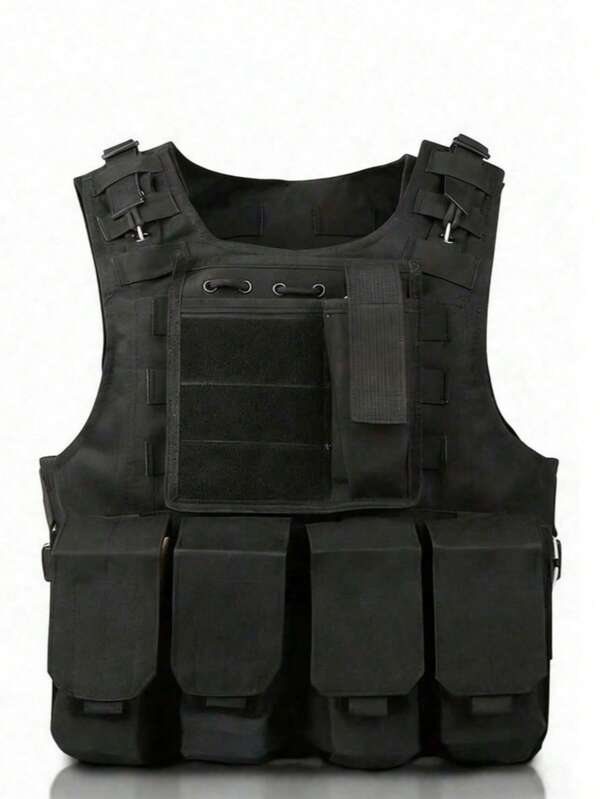 Outdoor Tactical Vest - Multifunctional Protective Tactical Vest, Durable Oxford Fabric Material, Adjustable Shoulder And Waist Straps, Breathable Mesh Back, Quick Release Buckle, Suitable For Bulletproof Plate Design And Multiple Practical Pockets