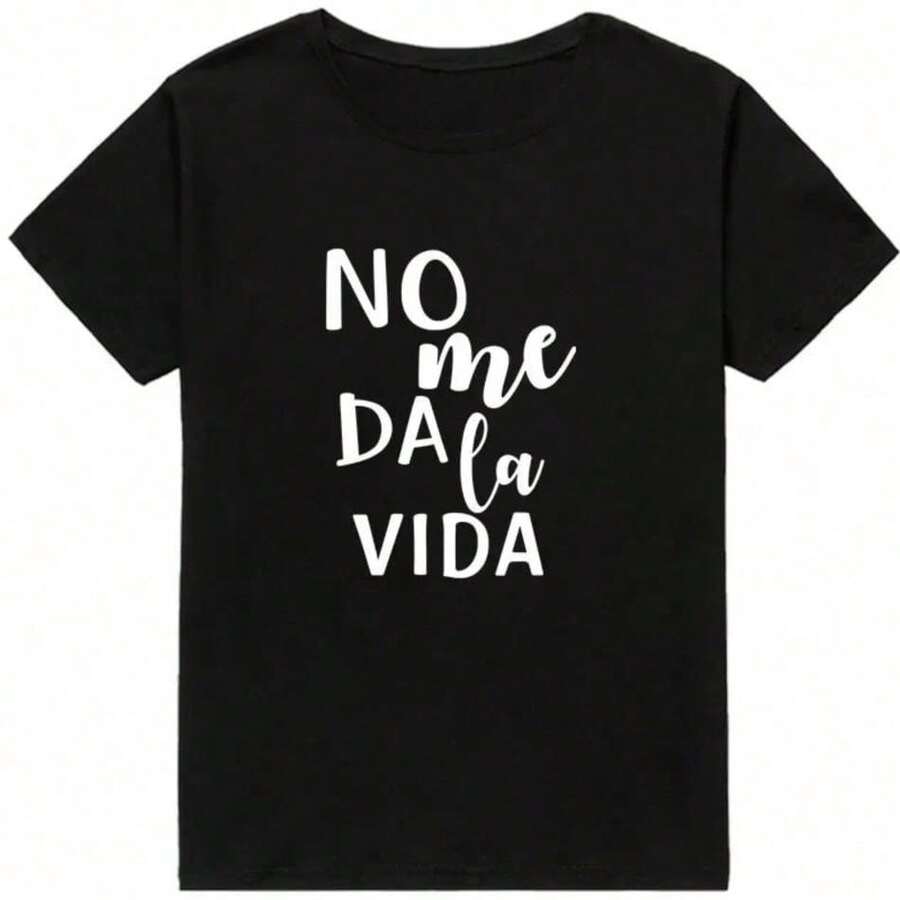 2026 Women's Quality Casual Cotton T-Shirt, Women's T-Shirts With Cartoon And Wine Print, Fun And Fashionable Clothes For Spring Summer, Elegant Women's T-Shirt, Printed T-Shirt For Girls, Unisex Basic T-Shirt - 黑色 7 - 查看 1