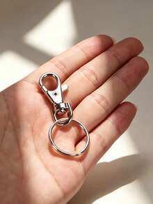 1/20/40/60/100pcs Keychain Hooks With Key Rings, Keychain Clips With Rings For Lanyards, Jewelry Making, DIY Crafts (10/20/30/50pcs Metal Lobster Clasp + 10/20/30/50pcs Open Jump Rings) - Silver - View 8