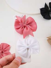 117pcs Girls Brown Hair Accessories Set, Bow/Rhinestone Flower/Hair Clip Cute Princess Simple Basic Hair Tie Rabbit Ear Hair Rope Hair Band High Elasticity Durable Non-Damaging Hair Tie Rhinestone Bow Hair Clip Suitable For Daily Use - Multicolor - View 6