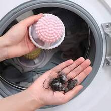 1pc Textured Ball Washing Machine Filter Net Hair Remover Laundry Ball Multi-Functional Cleaning Ball For Collecting Hair And Debris In Washing Machine - A - View 3
