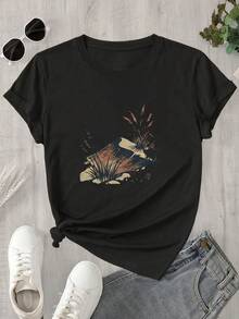 Halloween Graphic T-Shirt - Black - View 1