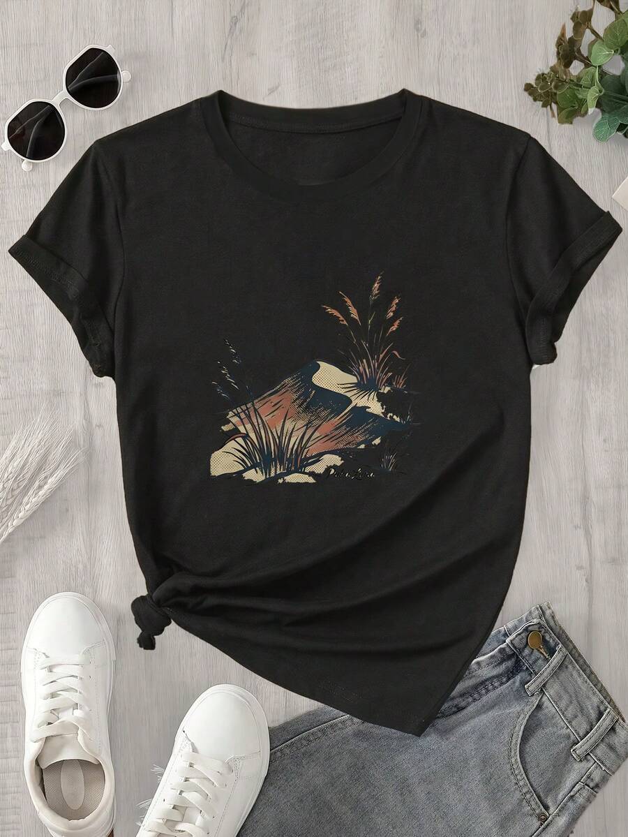 Halloween Graphic T-Shirt - Black - View 1