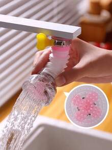Adjustable Rotating Extendable Faucet Adapter With Fixing Clip, Flexible Design Easy To Install. Essential For Kitchen And Bathroom, Anti-Splash Faucet Head, Pressurized Universal Rotating Filter Kitchen Water Purifier Spout Aerator Water Saver - Multicolor - View 5