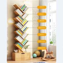12 Tier Tree Bookshelf Tall Floor Standing Book Shelf Tall Bookcase Living Room - Default - View 11