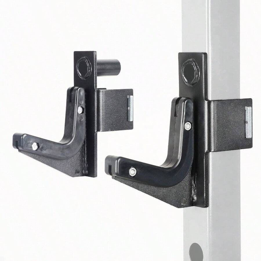 - Soporte de barra de 2x 2 ganchos en J para rack/accesorios para sentadillas, vasos J, dimetro del pin disponible en 1 pulgada, 1/2 pulgada y 3/4 pulgadas - B: Para rack de 2 x 2 pulgadas (orificio de 1 pulgada) - Ver 1