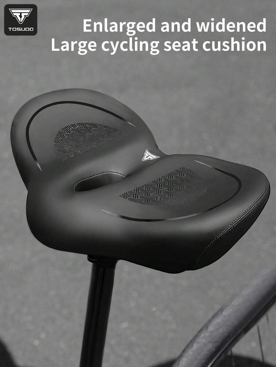 TOSUOD Bicycle Seat - Ergonomic Bicycle Saddle With Shock-Absorbing Padding, Anti-Slip Surface And Thickened Cushioning, Suitable For Long-Distance Riding - Compatible With Road Bikes, Mountain Bikes And Hybrid Bicycles - Fits Rear Rack/Mounting Bracket - Ideal Choice For Male And Female Cyclists, Bicycle Seat, Comfortable Riding Gear, High-Quality Padding, Suitable For Long-Distance Riding, Thickened Comfort, Reinforced Stitching, Adult Cyclists - Multicolor - View 1
