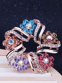 1pc Flower Shaped Scarf Brooch, Simple Elegant Silk Scarf Buckle Scarf Pin Scarf Clip Accessory - Multicolor - View 1