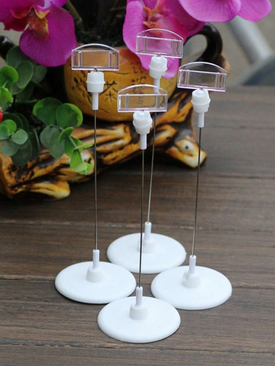 4/8/12 piezas Soportes reutilizables para tarjetas de números de mesa de boda, adecuados para bodas, fiestas y eventos, soportes de mesa resistentes y clips para notas, adecuados para fotos y notas - Ver 1
