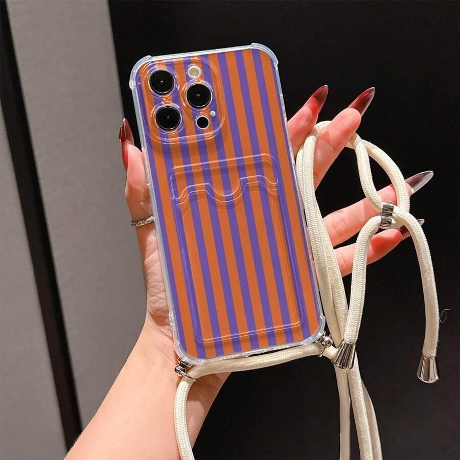 Transparent Card Slot Phone Case, Compatible With IPhone, Galaxy, Honor, Tecnoo And Other Models, Transparent Wallet-Style Silicone Back Cover, Shockproof, Waterproof, Anti-Drop, Anti-Scratch - Multicolor - View 1