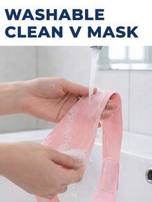 Women Face Lifting Strap Reusable V Line Mask For Men And Women Facial Slimming Strap For Travel Winter Fall Home Decor Wedding Room Graduation Dorm Camping Birthday Gift Travel Christmas And Halloween Daily Outdoor Back To School Essential Accessory - Multicolor - View 3