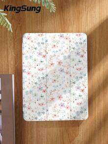 Kingsung 花卉植物平板保護殼，相容於 iPad Air 8(M4)2026(11吋)、Air 8(M4)2026(13吋)、9.7/10.2/10.5/10.9/12.9/Pro 11、第10代，相容於 Galaxy Tab S6 Lite 10.4吋，相容於 Kindle Paperwhite 第12代 2024、Kindle (第11代) 2022版，柔軟防摔保護，智慧支架/自動喚醒/睡眠 - 彩色 - 查看 2