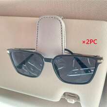Multifunctional Car Glasses Case Holder, Magnetic Glasses Clip, Ticket Clip - Multicolor - View 17