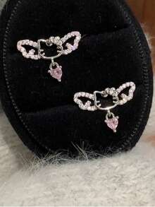 1pc Cute Cartoon Exquisite Unique Small Sweet Fashionable Design Dopamine Ins Earrings - Multicolor - View 1