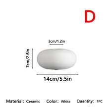 Nordic Modern Minimalist Creative White Ceramic Vase Home Living Room TV Cabinet Decoration Ornaments Office Desk Dining Table Decoration Crafts Gifts Birthday Graduation Home Decor Room Decor Flower Vase Glass Vase - White - View 6