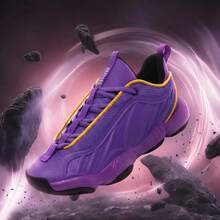Men's Basketball Shoes Shock Absorption Anti-Slip Breathable Professional Low-Top Basketball Shoes - Purple - View 1