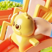 Manual Press Duck Track Slide Toy,Kids Hand Operated Stair Climbing Race Car Game, Educational Development Interactive Toy For Toddlers Boys Girls - Multicolor - View 9