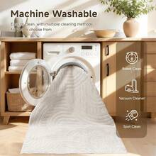 Washable Area Rugs For Living Room Modern Beige Solid Color Soft Fluffy Rugs For Bedroom Non Slip Boho Accent Indoor Mat Floor Carpet Cover For Kids Room Dining Room Kitchen Office, 5x7, 6x9, 8x10, 9x12, 2x3, 3x5, 4x6 - 米色風扇 - 查看 6