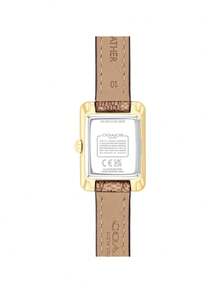 Coach Jam Tangan Wanita Quartz MARA dengan Dial Persegi Geometris, Tahan Air, Mesin Quartz, Terinspirasi Gaya Klasik dengan Presisi Modern - Coklat - View 3