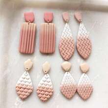 Geometric Texture Clay Roller Set, Suitable For Polymer Clay, Ceramics, Pottery, Jewelry And Earring Making, Handmade DIY Clay Texture Tools - Geometric Roller - View 5