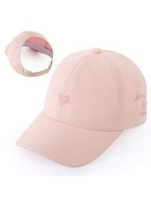 1pc Women's Fashion Heart Pattern Sun Hat, New Casual Street Multi-Purpose Sun Protection Breathable Comfortable Outdoor Sports Leisure Baseball Cap, Suitable For Daily Wear Ponytail Hat - Multicolor - View 8