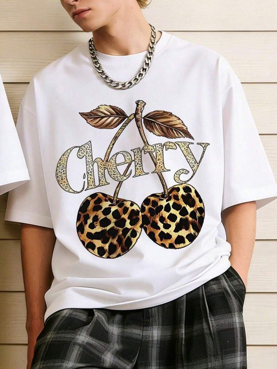 T-shirt à manches courtes et col rond pour hommes, style décontracté d'été, avec une esthétique emo trap rap et rock, et un style eboy. Ce t-shirt léger pour hommes est un vêtement de base polyvalent pour l'été, en couleur et à manches courtes. Vendu individuellement, idéal pour l'assortiment familial. Un t-shirt imprimé décontracté élégant avec une coupe décontractée, parfait pour le port quotidien. - Blanc - Voir 1