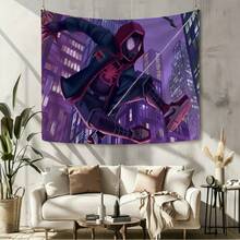 1pcs M Arvel Superhero Series Sp Ider-Man Theme Tapestry, Superhero Patter Wall Hanging Fabric Poster Cool Comic Art Background Blanket, Modern Home Fashion Decor, For Living Room Bedroom College Dorm Game Room Home Decor Fans Gift - Nhiều màu - Xem 7