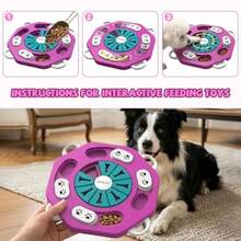 Dog Puzzle Toy, Enrichment Toys For Dogs Training IQ Treat Brain Games, Dog Toys To Keep Them Busy, Mental Stimulation For Dogs, Puppy Toy For Treat Dispensing, Puzzle For Small, Medium, S - 玫瑰 - 查看 5