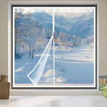 Winter Bedroom Thickened Zippered Transparent Thermal Insulation Curtain, Windproof Cold-Proof Sealing Window Curtain, No-Drill Installation Cold-Warm Air Partition Curtain - Transparent White Zipper Curtains - View 2