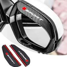2Pcs Carbon Fiber Rearview Mirror Rain Visors. Block Rain And Sunlight For Driving. Easy Installation, Durable And Fits Most Mainstream Car Brands. - Multicolor - View 4