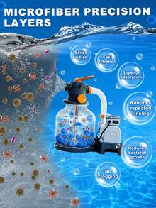 200g Blue Pool Water Filtration Balls - Reusable, Efficient Alternative To Pool Filtration Sand. Blue Filtration Balls, Suitable For Aquarium, Pool Water Filtration Sand Systems, Can Replace Filtration Sand. , Washable Pool Water Cleaning Accessories. - Blue Filter Ball - View 3
