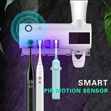 1 Unit Of Automatic Toothbrush And Toothpaste Dispenser, Stand Type, Wall-Mounted Dustproof Toothpaste Dispenser For Bathroom. - Green - View 6