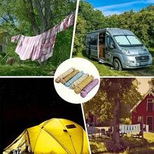 2pcs Drill Multifunctional Colorful Home Clothes Drying Rope Nylon Braided Outdoor Quilt Line Garden Storage Heavy Duty Clothesline Camping Backyard Laundry Organizer - Multicolor - View 5